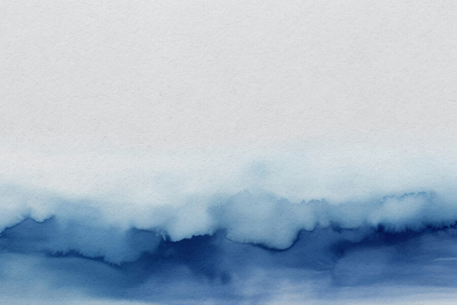 Fotobehang Een blauw-witte aquarel - Afbeelding 4