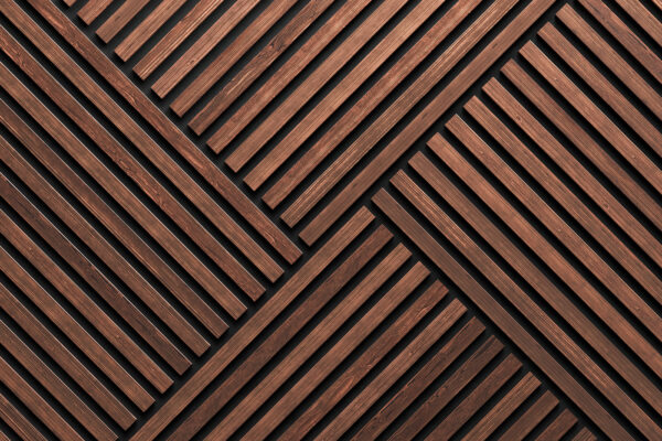 Een houten lambrisering met zwarte lijnen Een houten lambrisering met zwarte lijnen