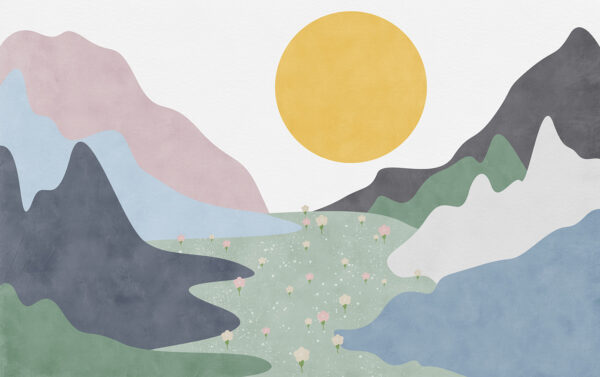 Een landschap met bergen en bloemen u97620p 600x377 - Een landschap met bergen en bloemen