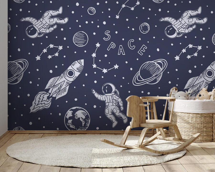 A pattern of space objects A pattern of space objects