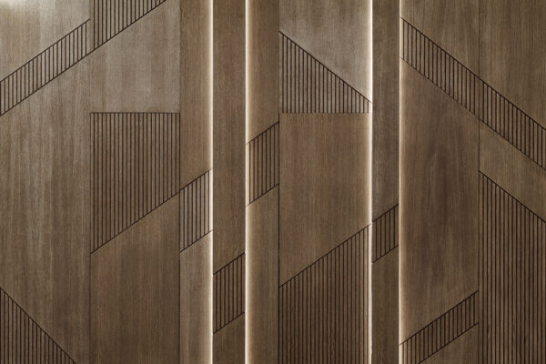 Elegant geometrisch ontwerp op houten panelen. Elegant geometrisch ontwerp op houten panelen.
