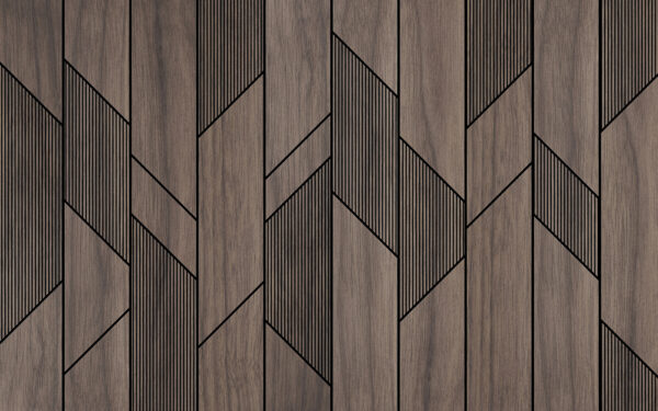 Een houten lambrisering met zwarte lijnen Een houten lambrisering met zwarte lijnen