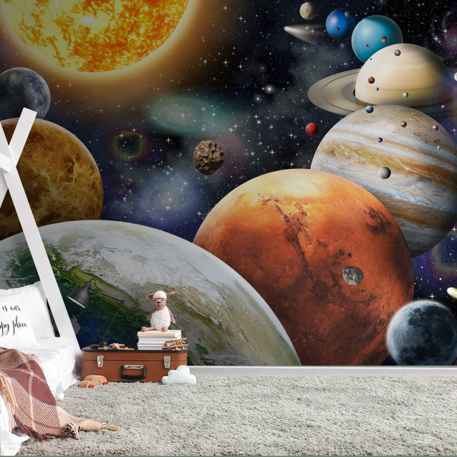 Fotobehang Planeten en sterren in de ruimte