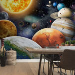 Planeten en sterren in de ruimte Planeten en sterren in de ruimte