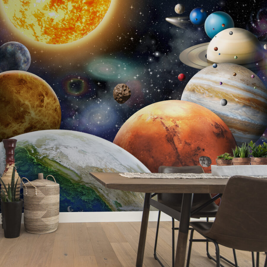 Fotobehang Planeten en sterren in de ruimte - Afbeelding 3