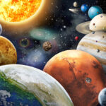 Planeten en sterren in de ruimte Planeten en sterren in de ruimte