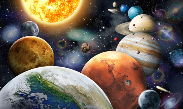 Planeten en sterren in de ruimte Planeten en sterren in de ruimte