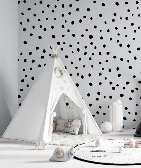 Een zwart-witte achtergrond met kleine zwarte stippen Een zwart-witte achtergrond met kleine zwarte stippen