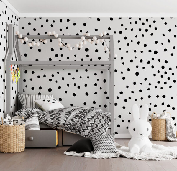 Een zwart-witte achtergrond met kleine zwarte stippen Een zwart-witte achtergrond met kleine zwarte stippen