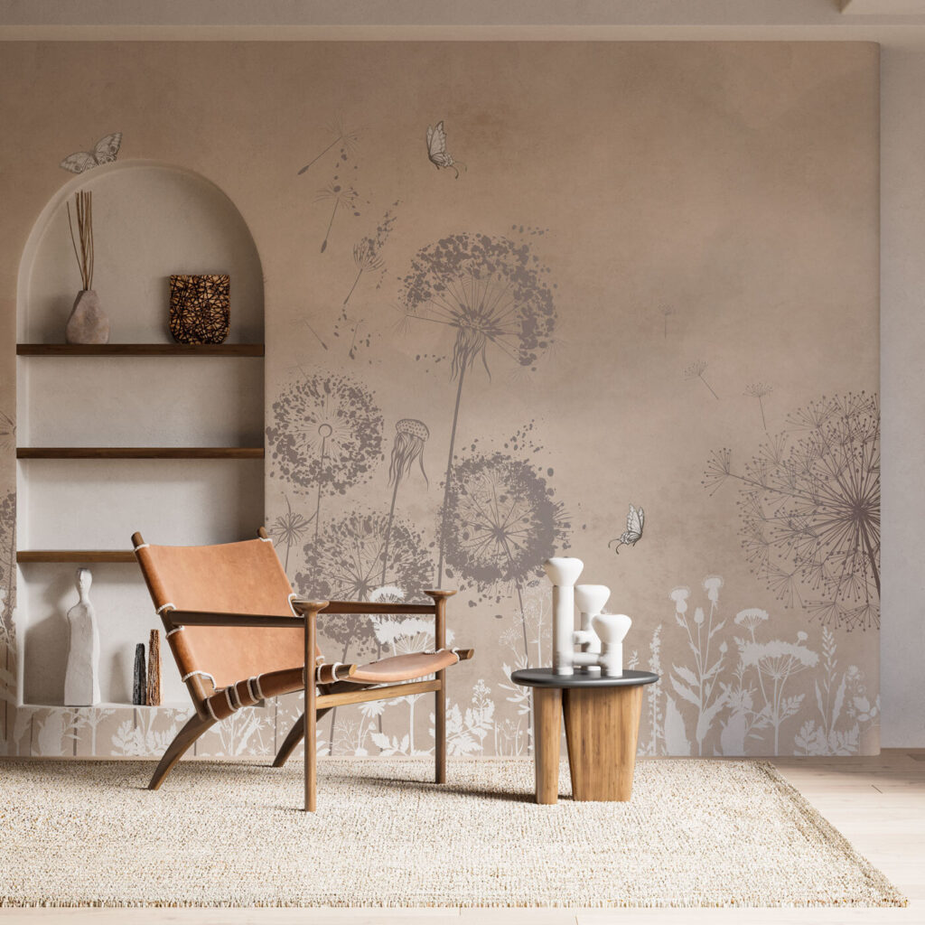 A white and grey flowers with butterflies flying in the air A white and grey flowers with butterflies flying in the air