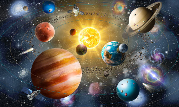 Planeten en sterren in de ruimte Planeten en sterren in de ruimte