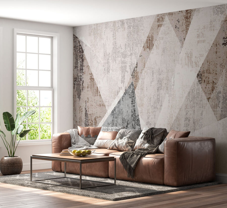 Abstracte geometrische textuur in neutrale tinten