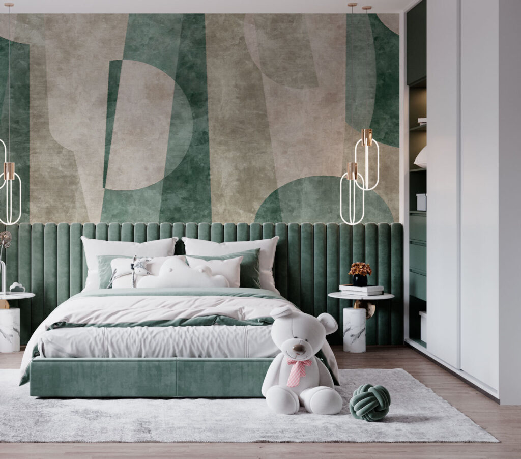 Abstract shapes and muted colors blend Abstract shapes and muted colors blend