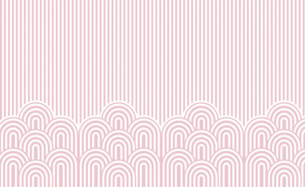 Roze en wit gestreept behang Roze en wit gestreept behang