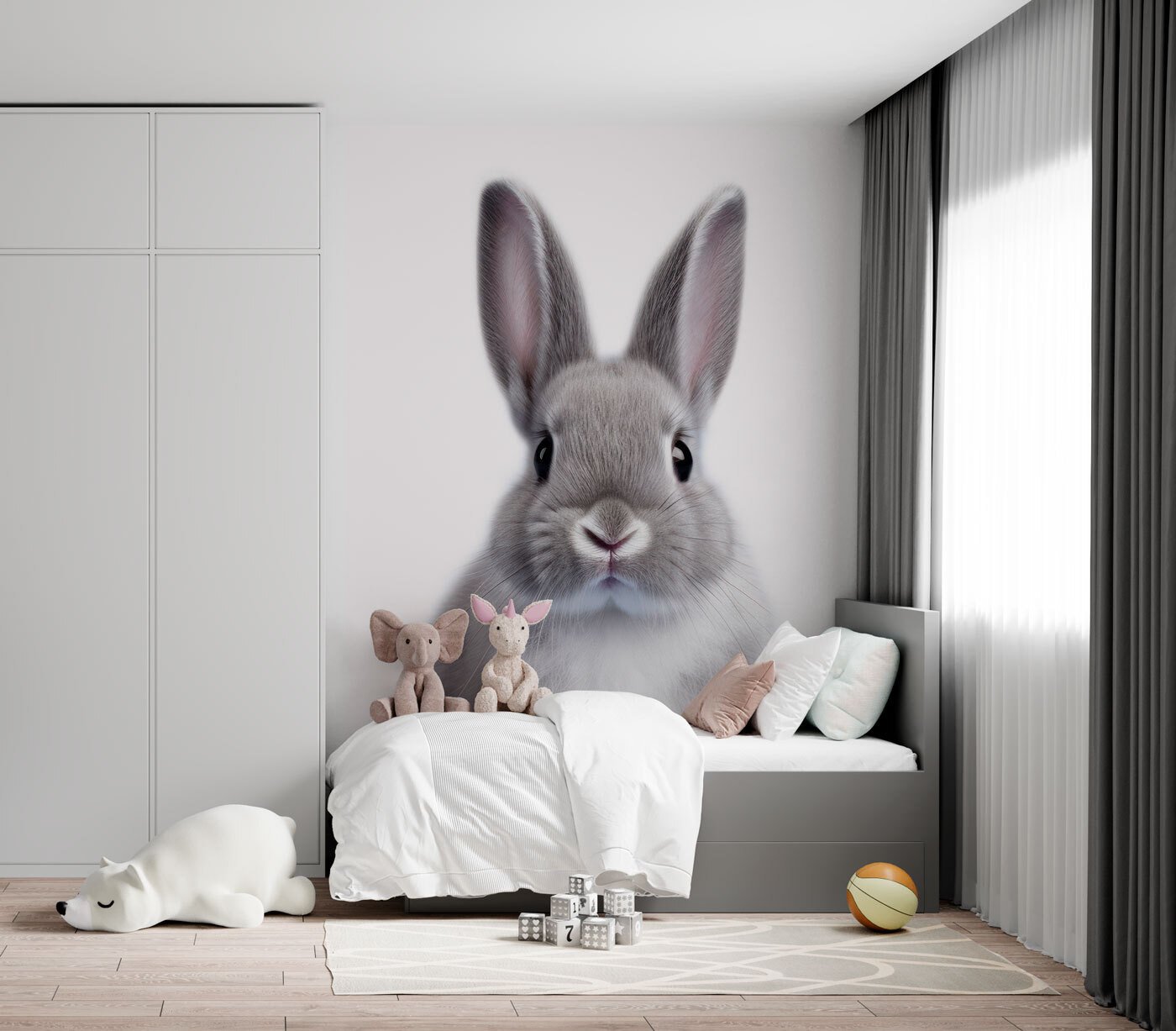 Cute rabbit with big expressive eyes Cute rabbit with big expressive eyes