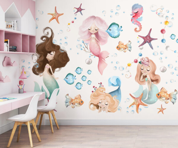 Collection of cartoon mermaids Collection of cartoon mermaids