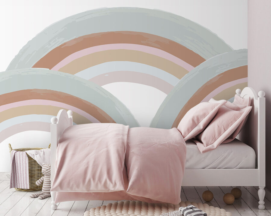 Regenbogen geschilderd in pastelkleuren Regenbogen geschilderd in pastelkleuren