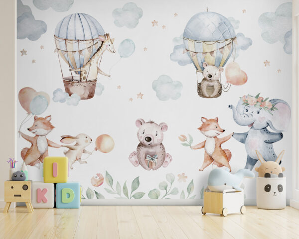 Set van aquareldieren Set van aquareldieren