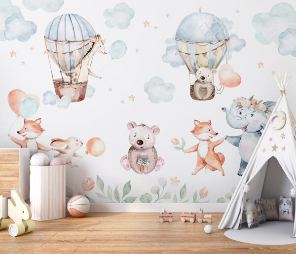 Set van aquareldieren Set van aquareldieren
