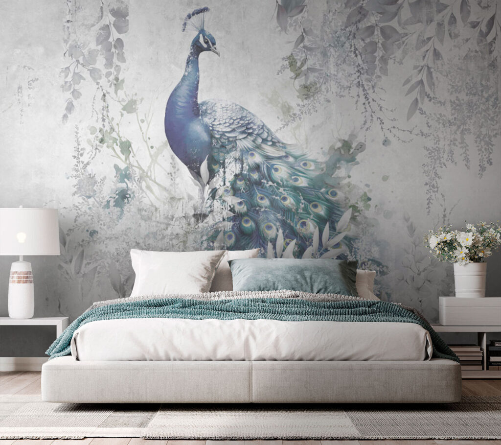 Pauw met veren op witte achtergrond u96727pib1m 1024x909 - Pauw met veren op witte achtergrond