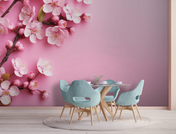 Groep roze bloemen op roze achtergrond Groep roze bloemen op roze achtergrond