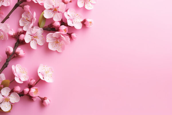 Groep roze bloemen op roze achtergrond Groep roze bloemen op roze achtergrond