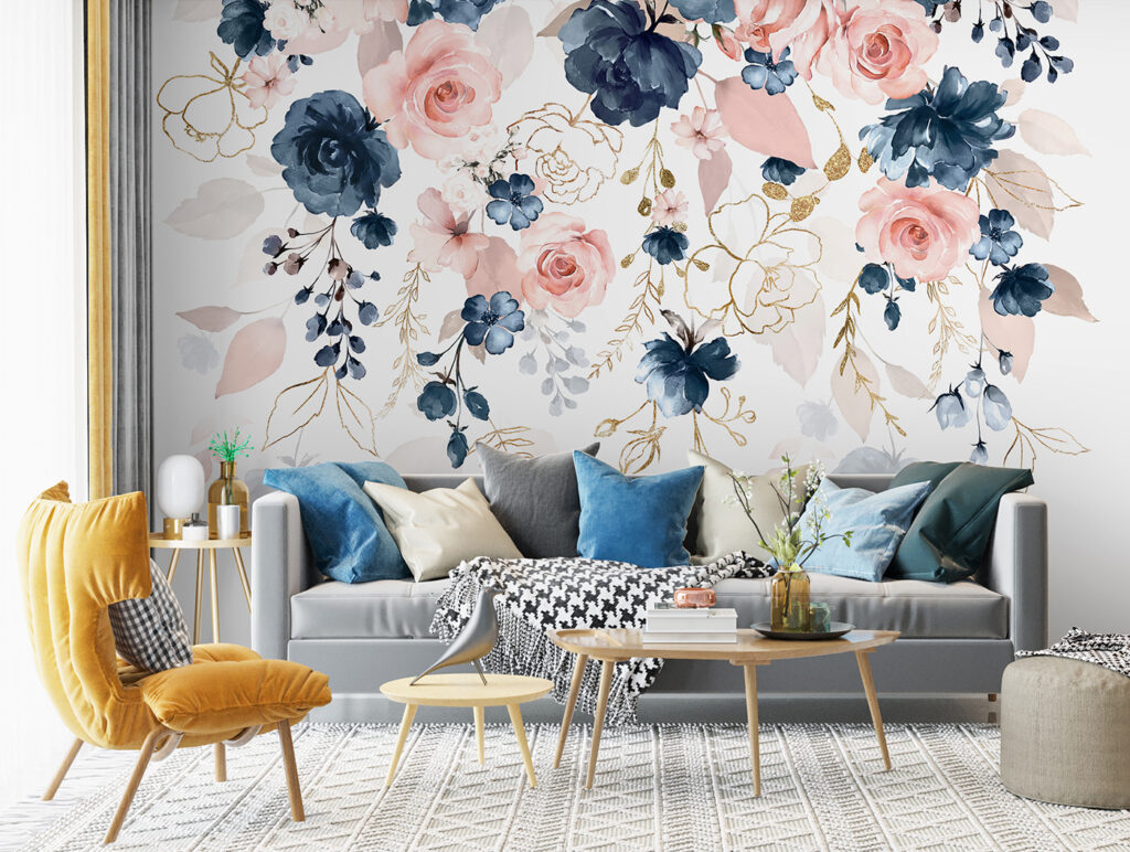 Delicate floral arrangement in pastel hues