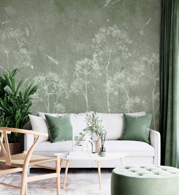 Witte bloemen op groene achtergrond Witte bloemen op groene achtergrond