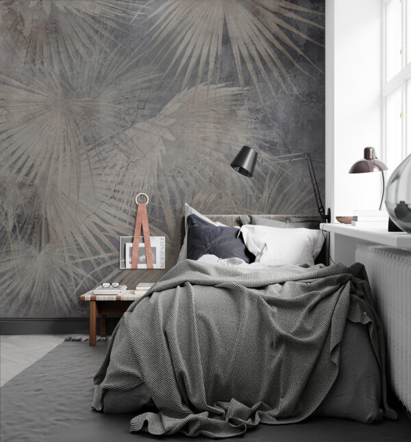 Behang met palmbladeren Behang met palmbladeren