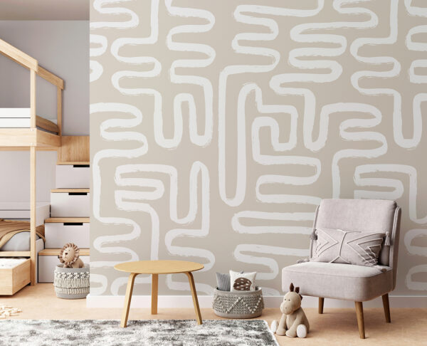 Witte lijnen op een beige achtergrond Witte lijnen op een beige achtergrond