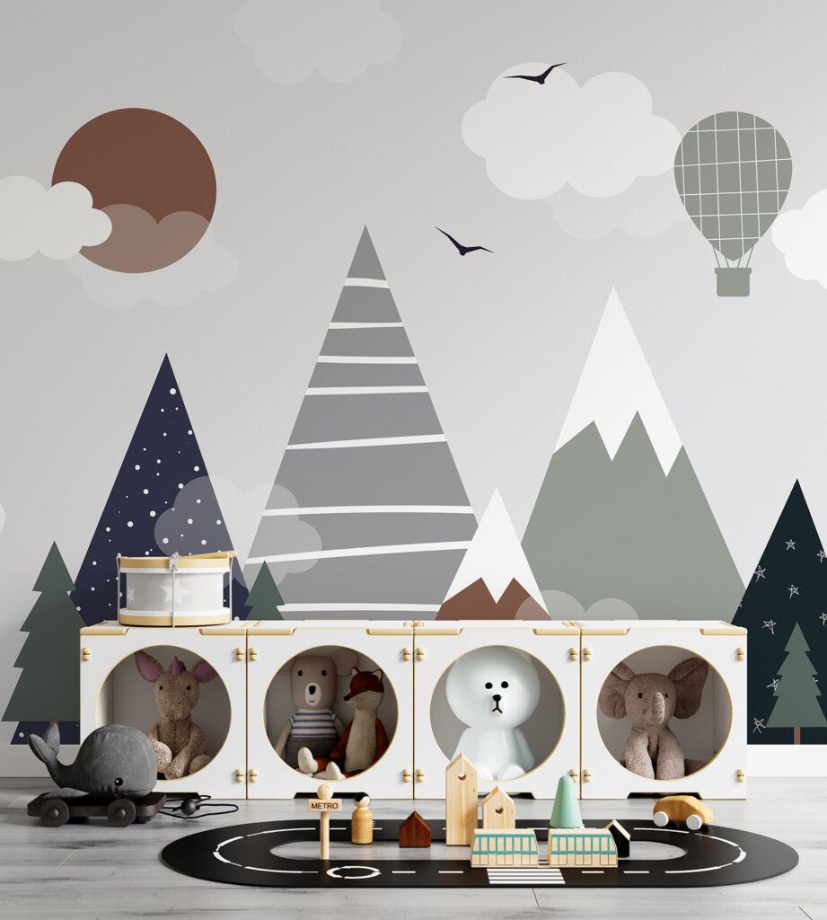 Landscape with trees and mountains Landscape with trees and mountains