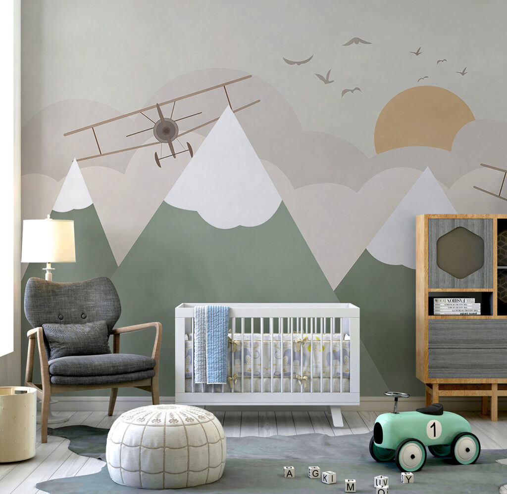 Plane flying over mountains Plane flying over mountains