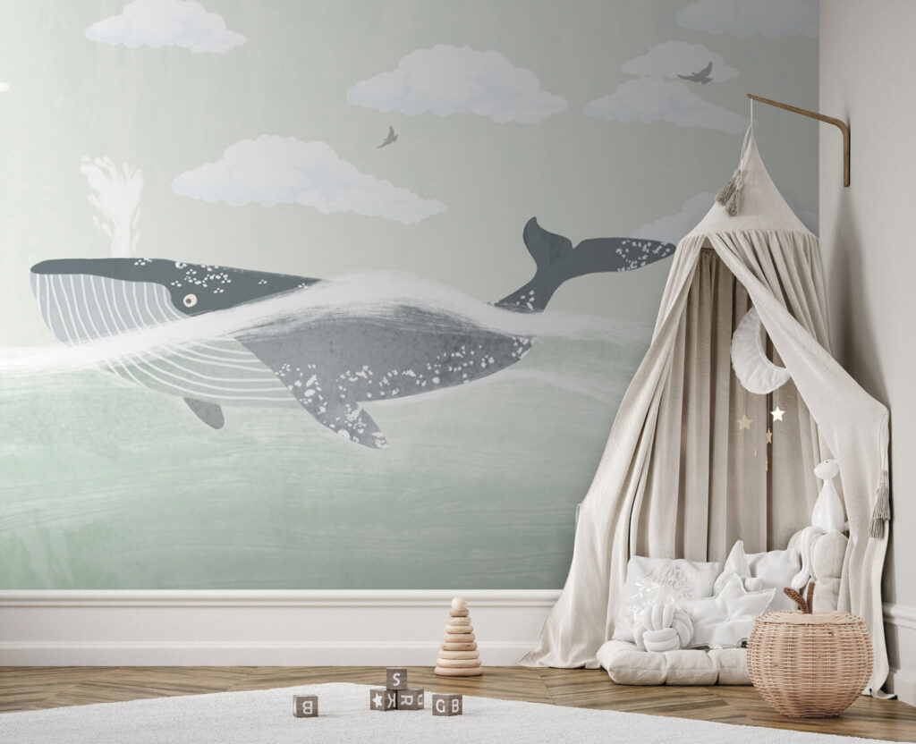 Whale swimming in the water