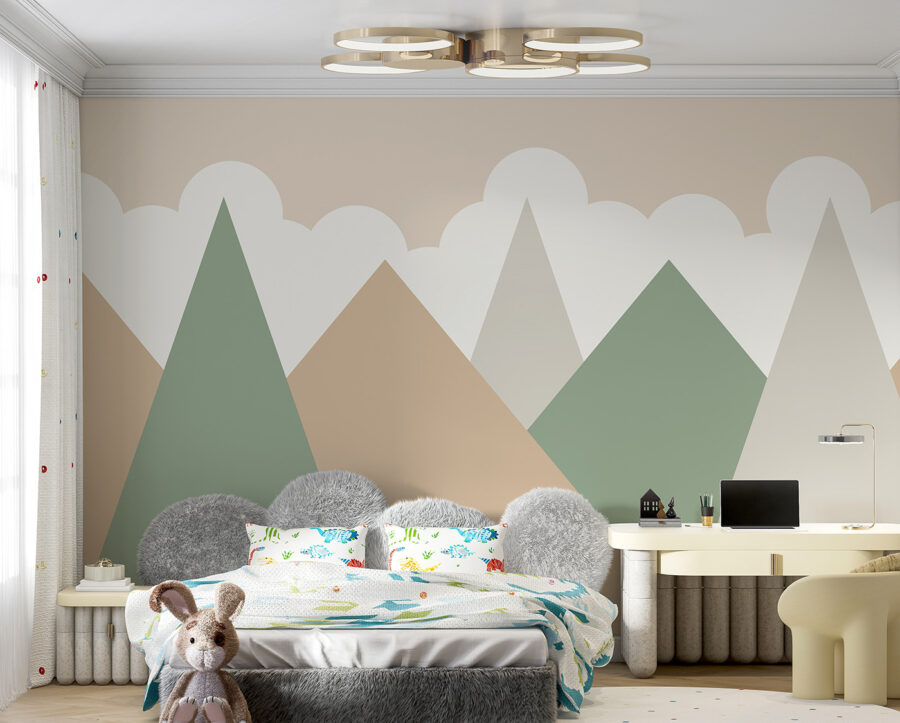 Bergketen met wolken