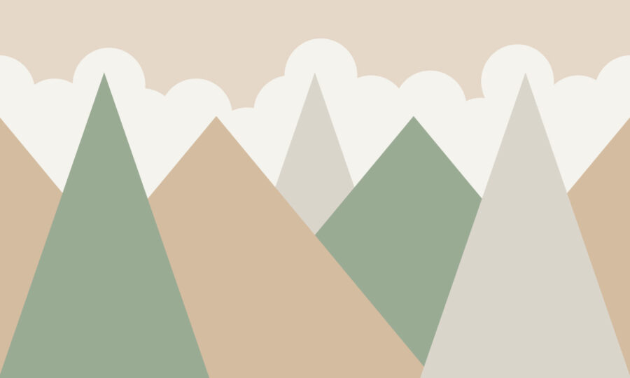 Bergketen met wolken