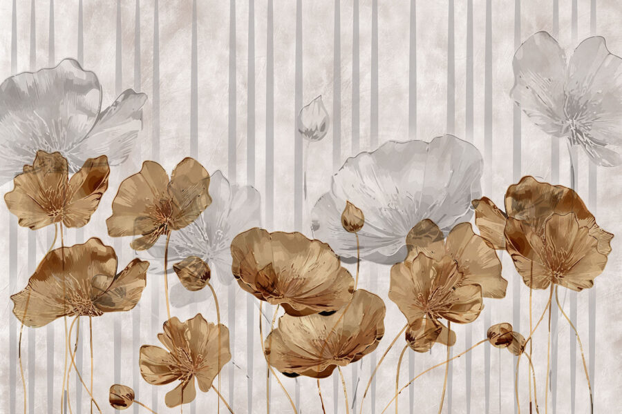 Behang met bloemen