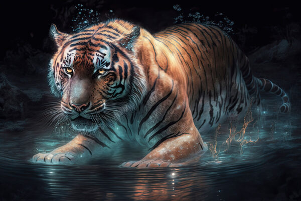 Tijger in het water Tijger in het water