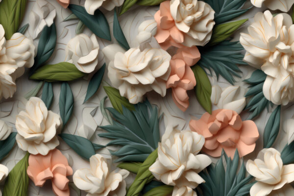 Delicate bloemen met weelderig groen. Delicate bloemen met weelderig groen.