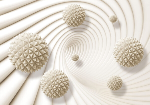 Wit zwierig patroon met witte bolletjes Wit zwierig patroon met witte bolletjes