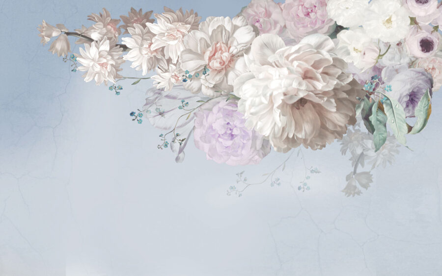 Witte en paarse bloemen