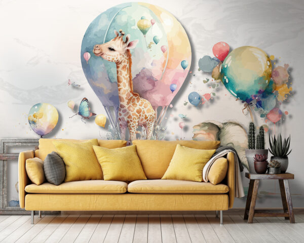 Groep dieren met ballonnen Groep dieren met ballonnen