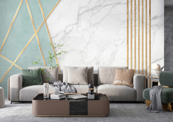 Elegant ontwerp van munt en marmer Elegant ontwerp van munt en marmer