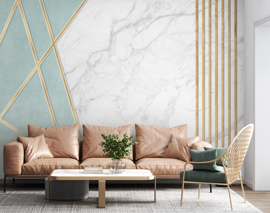 Elegant ontwerp van munt en marmer