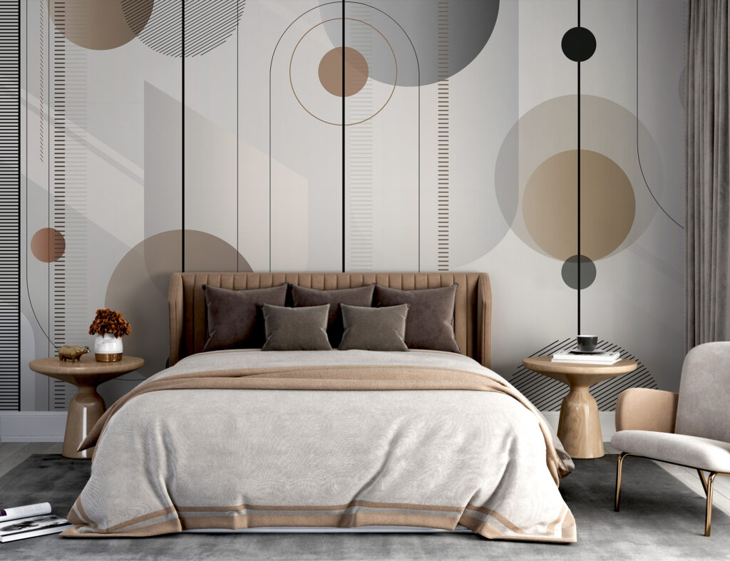 Abstract geometric shapes in soft tones