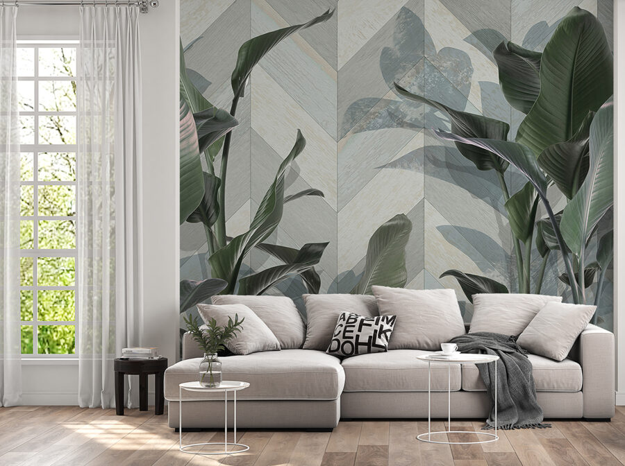 Plant met bladeren