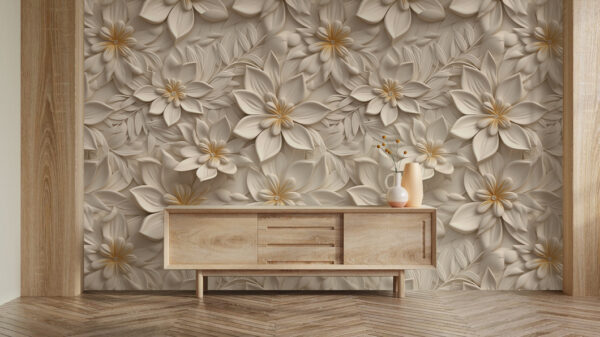Behang met bloemen Behang met bloemen