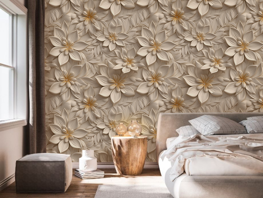 Behang met bloemen Behang met bloemen
