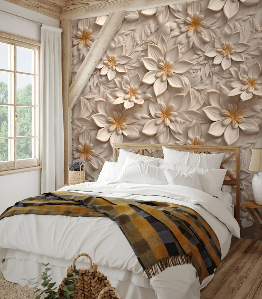 Behang met bloemen Behang met bloemen