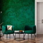 Fotobehang Groene muur met ruw oppervlak