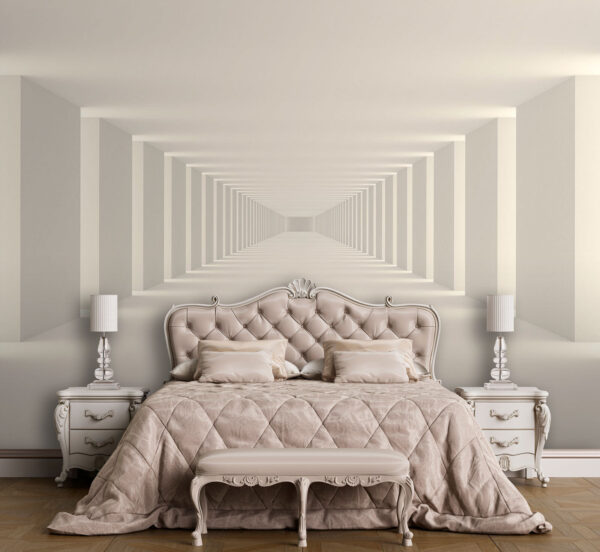 Lange witte kamer met zuilen Lange witte kamer met zuilen